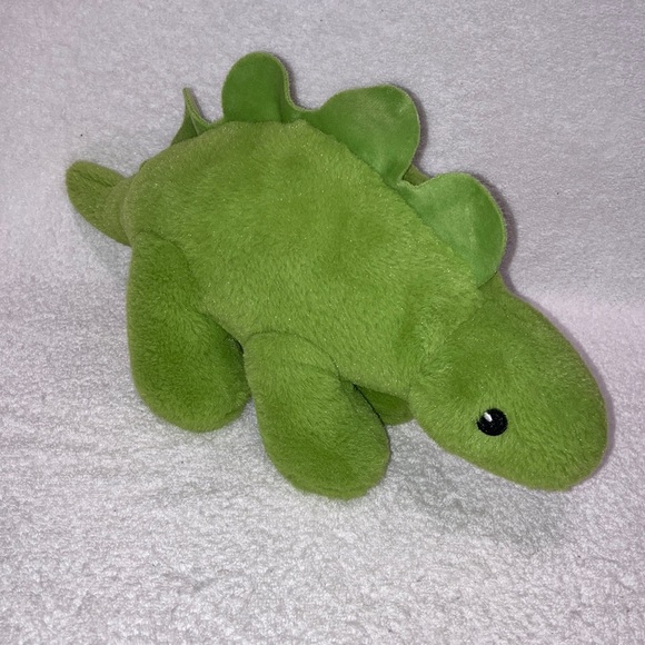Kellytoy plush green rattle stegosaurus dinosaur - Picture 1 of 7